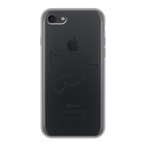 Полупрозрачный дизайнерский силиконовый чехол для Iphone 7 Стикеры к Дню Победы