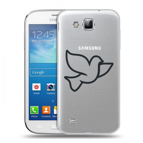Полупрозрачный дизайнерский пластиковый чехол для Samsung Galaxy Premier Стикеры к Дню Победы