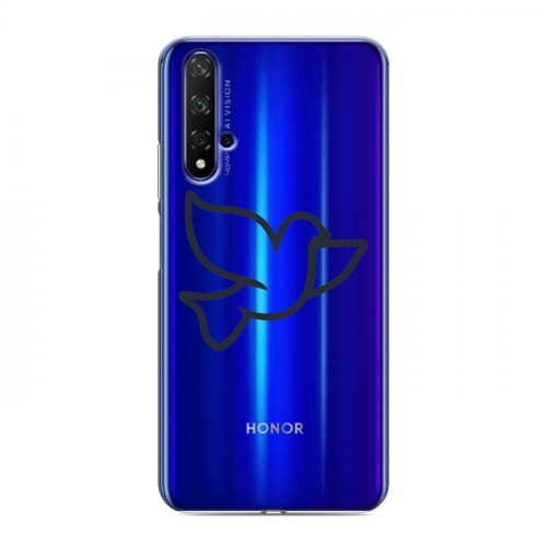 Полупрозрачный дизайнерский силиконовый чехол для Huawei Honor 20 Стикеры к Дню Победы