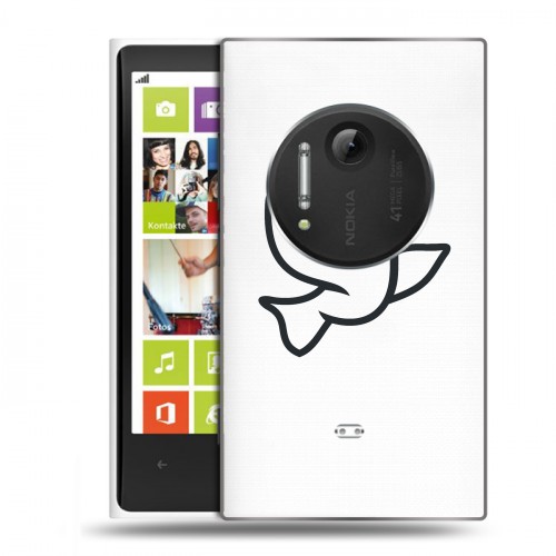 Полупрозрачный дизайнерский пластиковый чехол для Nokia Lumia 1020 Стикеры к Дню Победы