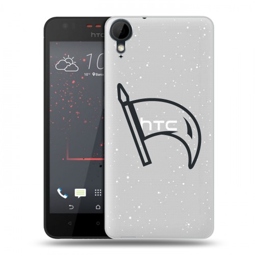 Полупрозрачный дизайнерский пластиковый чехол для HTC Desire 825 Стикеры к Дню Победы