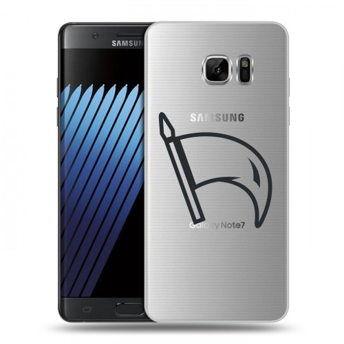 Полупрозрачный дизайнерский пластиковый чехол для Samsung Galaxy Note 7 Стикеры к Дню Победы