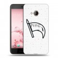 Полупрозрачный дизайнерский пластиковый чехол для HTC U Play Стикеры к Дню Победы