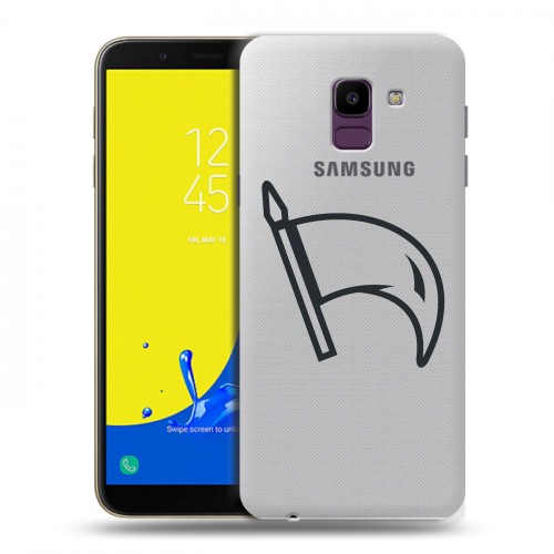 Полупрозрачный дизайнерский пластиковый чехол для Samsung Galaxy J6 Стикеры к Дню Победы