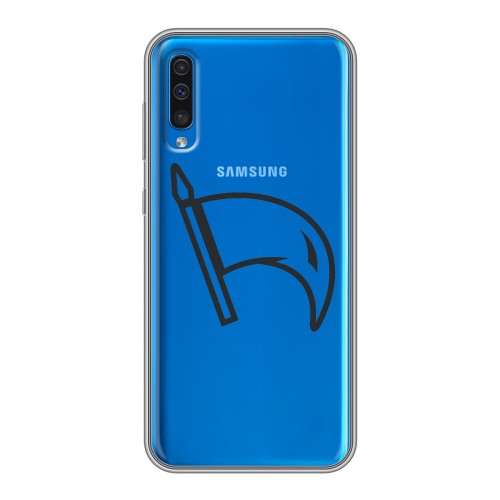 Полупрозрачный дизайнерский силиконовый чехол для Samsung Galaxy A50 Стикеры к Дню Победы