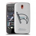 Полупрозрачный дизайнерский пластиковый чехол для HTC Desire 500 Стикеры к Дню Победы