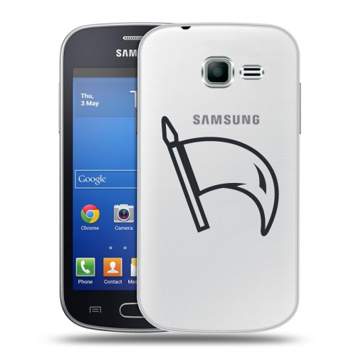 Полупрозрачный дизайнерский пластиковый чехол для Samsung Galaxy Trend Lite Стикеры к Дню Победы