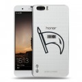 Полупрозрачный дизайнерский пластиковый чехол для Huawei Honor 6 Plus Стикеры к Дню Победы