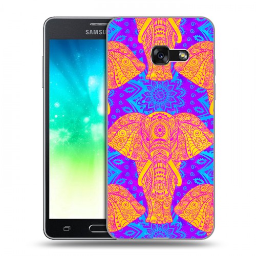 Дизайнерский силиконовый с усиленными углами чехол для Samsung Galaxy A3 (2017) слоны