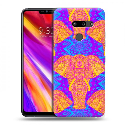 Дизайнерский пластиковый чехол для LG G8 ThinQ слоны