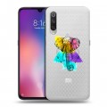 Полупрозрачный дизайнерский силиконовый с усиленными углами чехол для Xiaomi Mi9 Прозрачные слоны