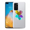 Полупрозрачный дизайнерский пластиковый чехол для Huawei P40 Прозрачные слоны