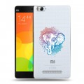 Полупрозрачный дизайнерский пластиковый чехол для Xiaomi Mi4i Прозрачные слоны