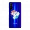 Полупрозрачный дизайнерский пластиковый чехол для Huawei Honor 20 Прозрачные слоны