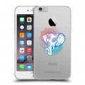 Полупрозрачный дизайнерский силиконовый чехол для Iphone 6 Plus/6s Plus Прозрачные слоны