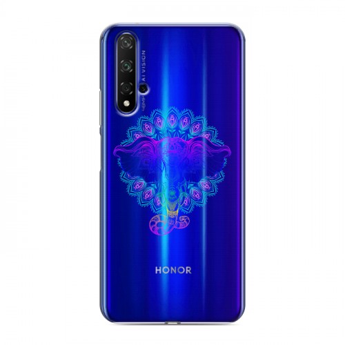 Полупрозрачный дизайнерский пластиковый чехол для Huawei Honor 20 Прозрачные слоны