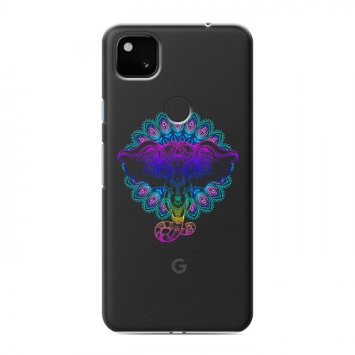 Полупрозрачный дизайнерский пластиковый чехол для Google Pixel 4a Прозрачные слоны