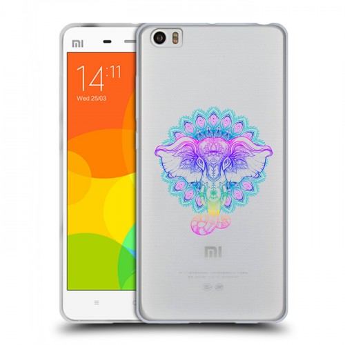 Полупрозрачный дизайнерский силиконовый чехол для Xiaomi Mi Note Прозрачные слоны