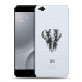 Полупрозрачный дизайнерский пластиковый чехол для Xiaomi Mi5C Прозрачные слоны