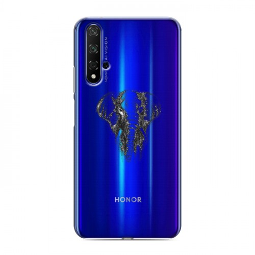 Полупрозрачный дизайнерский пластиковый чехол для Huawei Honor 20 Прозрачные слоны