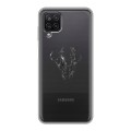 Полупрозрачный дизайнерский пластиковый чехол для Samsung Galaxy A12 Прозрачные слоны