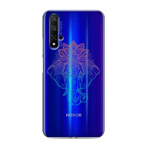 Полупрозрачный дизайнерский пластиковый чехол для Huawei Honor 20 Прозрачные слоны