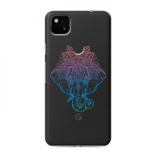 Полупрозрачный дизайнерский пластиковый чехол для Google Pixel 4a Прозрачные слоны