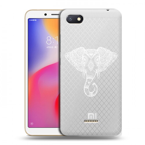 Полупрозрачный дизайнерский пластиковый чехол для Xiaomi RedMi 6A Прозрачные слоны