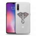 Полупрозрачный дизайнерский силиконовый с усиленными углами чехол для Xiaomi Mi9 Прозрачные слоны