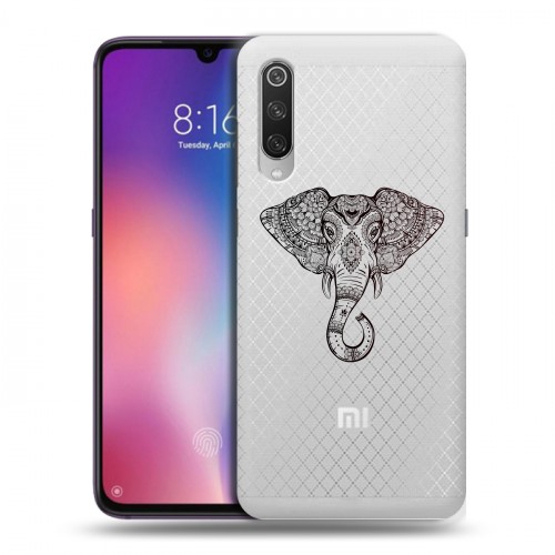 Полупрозрачный дизайнерский силиконовый с усиленными углами чехол для Xiaomi Mi9 Прозрачные слоны