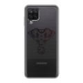 Полупрозрачный дизайнерский пластиковый чехол для Samsung Galaxy A12 Прозрачные слоны