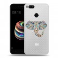 Полупрозрачный дизайнерский пластиковый чехол для Xiaomi Mi5X Прозрачные слоны