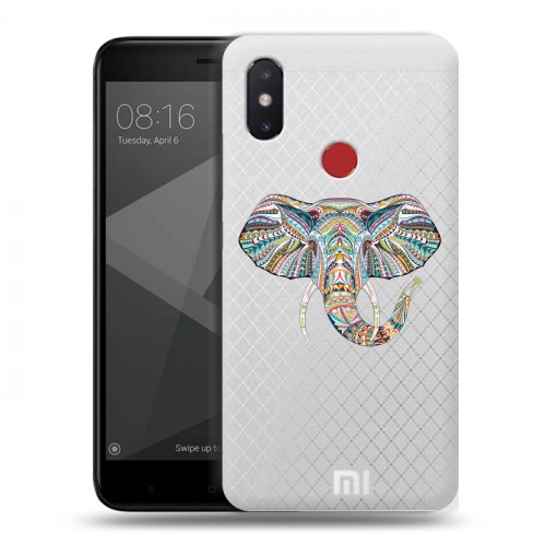 Полупрозрачный дизайнерский пластиковый чехол для Xiaomi Mi8 SE Прозрачные слоны