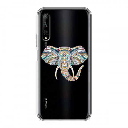 Полупрозрачный дизайнерский пластиковый чехол для Huawei Y9s Прозрачные слоны