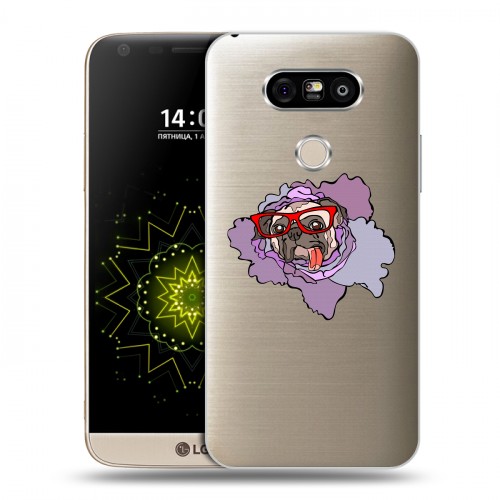 Полупрозрачный дизайнерский пластиковый чехол для LG G5 Собаки