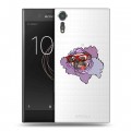 Полупрозрачный дизайнерский пластиковый чехол для Sony Xperia XZs Собаки