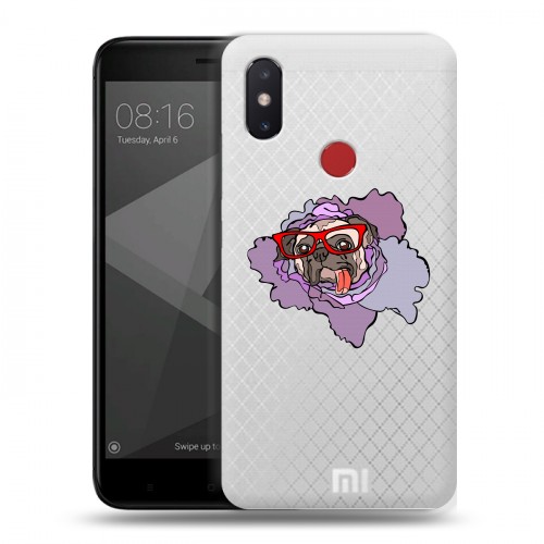 Полупрозрачный дизайнерский силиконовый чехол для Xiaomi Mi8 SE Собаки