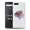 Полупрозрачный дизайнерский пластиковый чехол для BlackBerry KEY2 Собаки