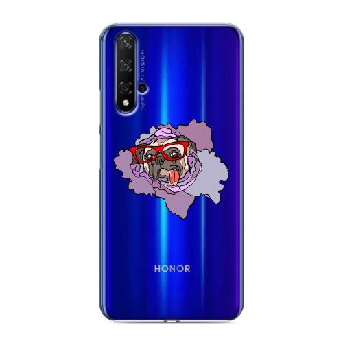 Полупрозрачный дизайнерский пластиковый чехол для Huawei Honor 20 Собаки