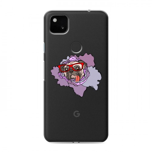 Полупрозрачный дизайнерский пластиковый чехол для Google Pixel 4a Собаки