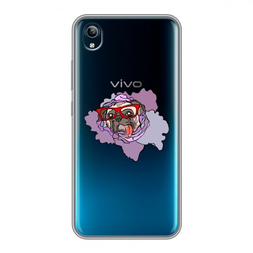 Полупрозрачный дизайнерский силиконовый чехол для Vivo Y91C Собаки