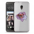 Полупрозрачный дизайнерский пластиковый чехол для HTC Desire 700 Собаки