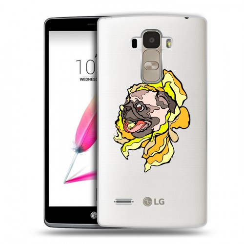 Полупрозрачный дизайнерский пластиковый чехол для LG G4 Stylus Собаки