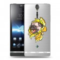 Полупрозрачный дизайнерский пластиковый чехол для Sony Xperia S Собаки