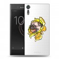 Полупрозрачный дизайнерский пластиковый чехол для Sony Xperia XZs Собаки