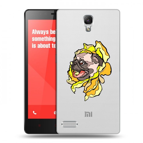 Полупрозрачный дизайнерский силиконовый чехол для Xiaomi RedMi Note Собаки