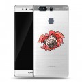 Полупрозрачный дизайнерский пластиковый чехол для Huawei P9 Plus Собаки