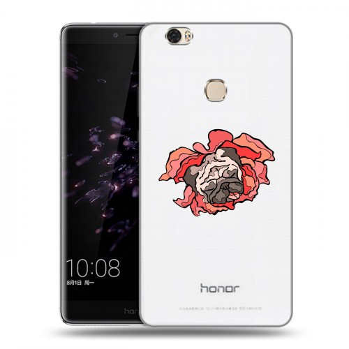 Полупрозрачный дизайнерский пластиковый чехол для Huawei Honor Note 8 Собаки