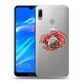 Полупрозрачный дизайнерский пластиковый чехол для Huawei Y6 (2019) Собаки