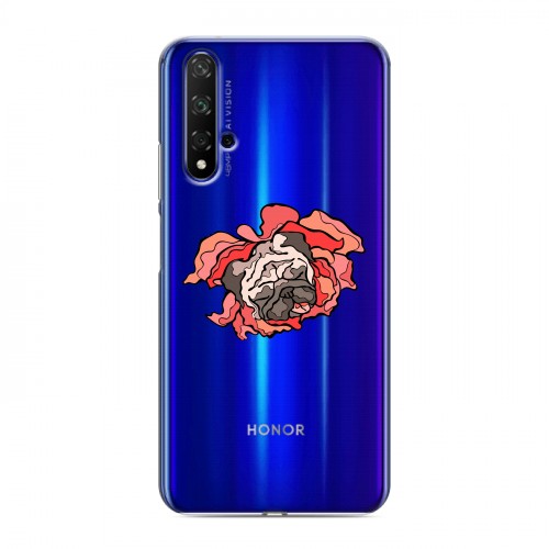 Полупрозрачный дизайнерский пластиковый чехол для Huawei Honor 20 Собаки